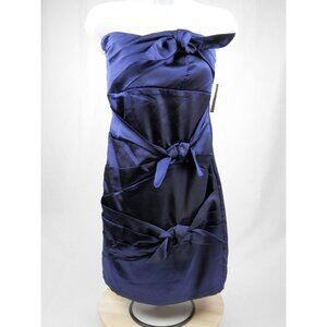 New Ruby Rox Blue Strapless Dress Juniors Size 11